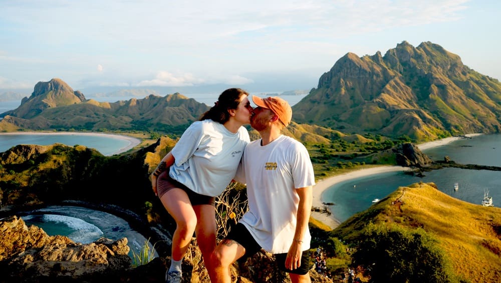 Sunrise from hill of Padar island