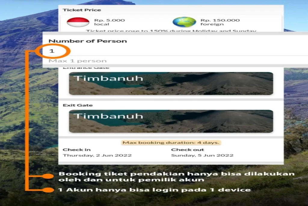 How To Book E-rinjani Ticket